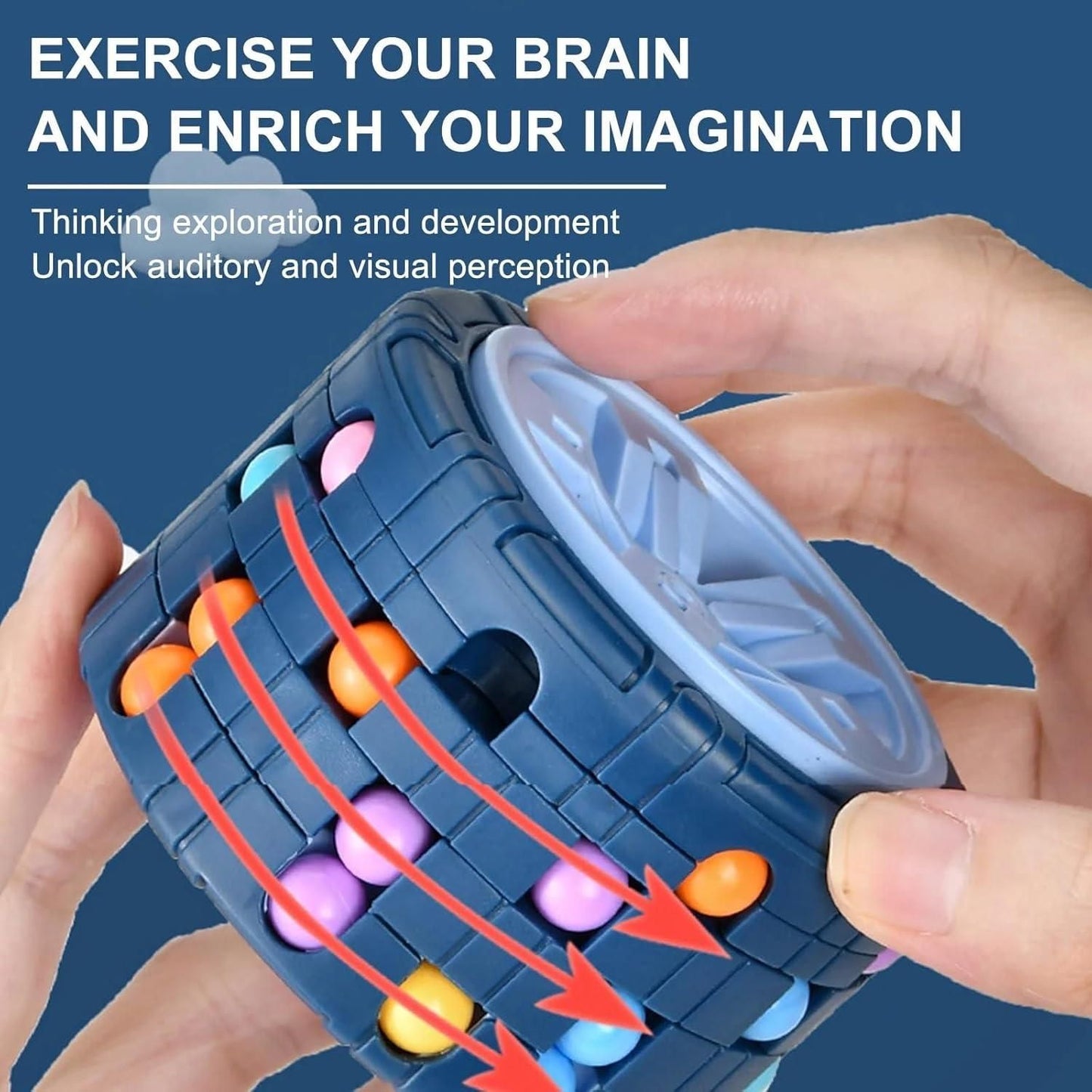 3D Cylinder Magic Bean Puzzle Toy